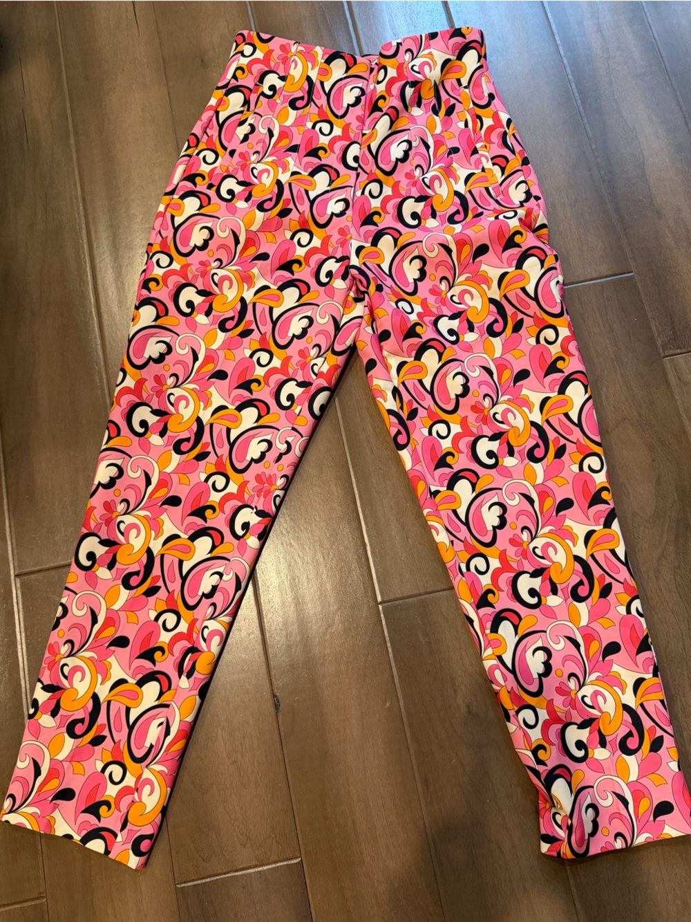 Zara Pink Multi-Color Swirl Print Leggings.. Pucci inspired… Sz Small